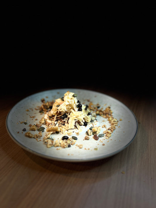 Granola / Muesli with Sticky Balsamic Pearls