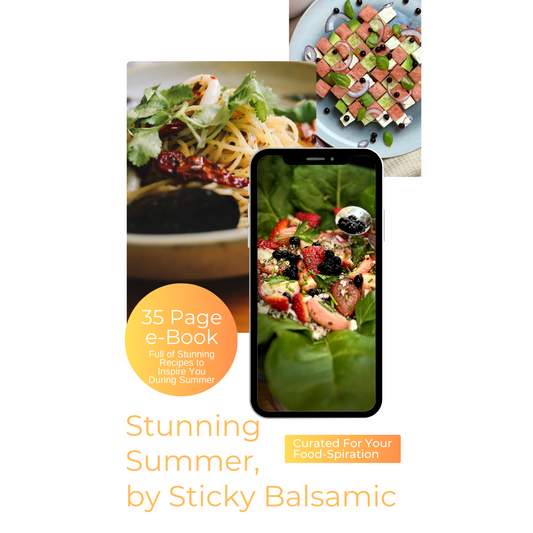 Summer recipe e-Book cover with food photos and 35 page layout